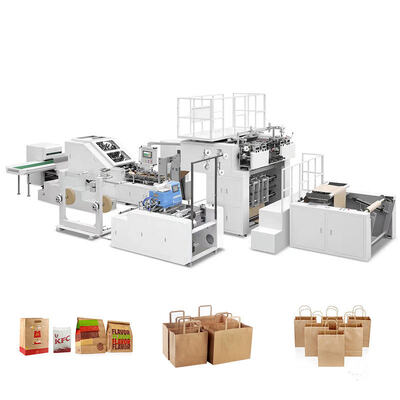 生産速度毎分30-80袋 CMYKフレキソプリンター搭載の紙袋製造機、カスタム印刷ニーズに最適