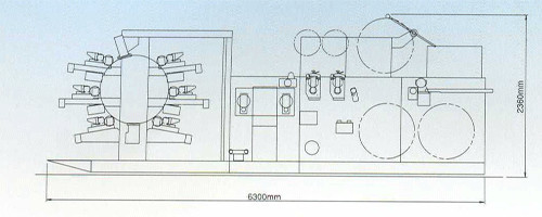 6色プラスチック、空気の380V 6色CI Flexo M制御のペーパーのための経済的なCIのタイプ フレキソ印刷の印字機