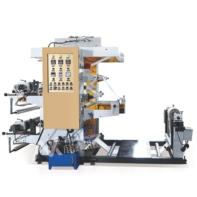 4色AlumniumはFlexoの印字機、高速200m/minの4色のflexoのナイロン小麦粉袋の印字機/ペーパーを失敗させる